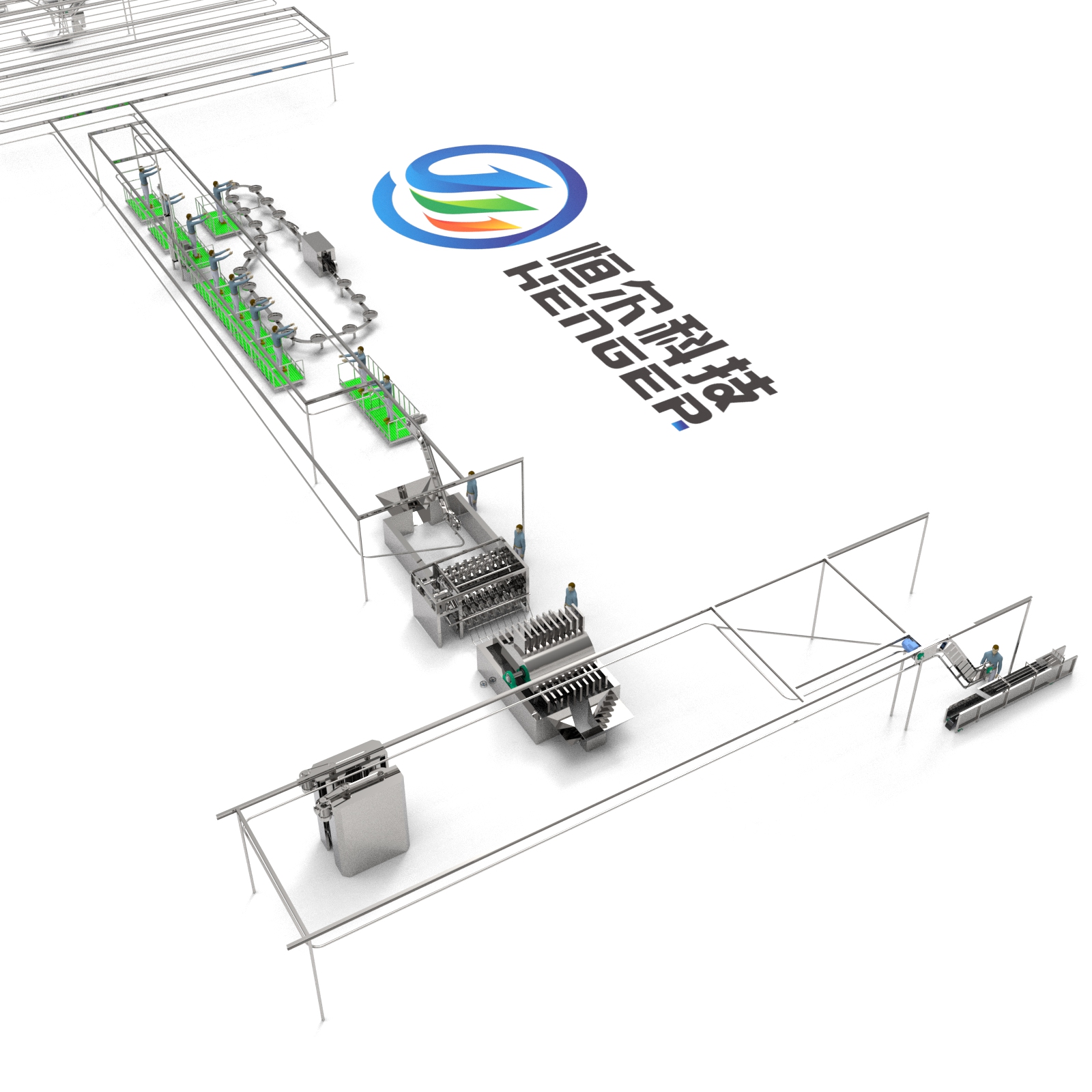 Horno automático de chamuscado de canales de cerdo （Equipo post-pelado de línea de sacrificio de cerdos）